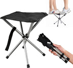 JVZI® Ultra-Light Camping Stool - 1-Second Quick Setup, Adjustable Height & Foldable Design, 275lbs Capacity for Camping, Fishing, Hiking & Outdoor Activities (1)