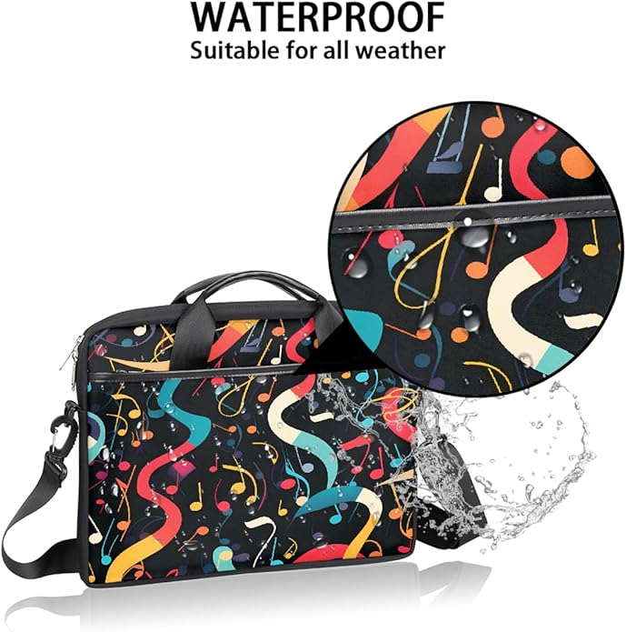 Laptop Shoulder Bag for Women Men, Waterproof Computer Case Messenger Bag Briefcase for Business Office Travel