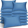 Kigley 12 Pack Mini Pillows for Daycare 9.1 x 13.8'' Small Travel Pillow Bulk Soft Breathable Cotton Pillow for Nap Travel Pet Neck Lumbar Purse Insert (Deep Blue)