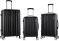 Rockland Paris Hardside Luggage with Spinner Wheels, Black, 3-Piece Set (20/24/28)