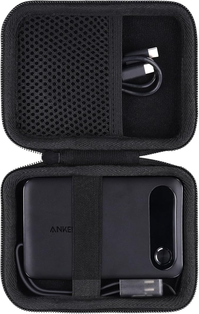 khanka Hard Case Replacement for Anker Power Bank, 10,000mAh 10K 22.5W Portable Charger,Case only. (Black)