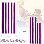 Exclusivo Mezcla 4 Pack Cotton Large 30x60 Inches Soft Cabana Stripe Thick Beach Towel, Super Absorbent Travel Bath Pool Towel (Purple)