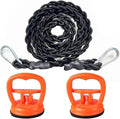 Bungee Cord Clothesline,Tri-Braided Cord Clothes Line,Portable Travel Clothesline Laundry Clothesline (with 2 Strong Suction Cups) for Home,Camping,Travel,Indoor or Outdoor Use - No hanger hook needed
