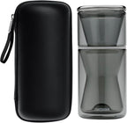 Normcore Pour Over Coffee Maker 2.0 (320ml / 10.8oz) – Double Wall Borosilicate Glass Coffee Dripper, Portable with EVA Case, Fits 185 Wave Filter, Manual Pour Over Coffee Brewer, Smoke Grey