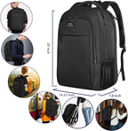 MATEIN Extra Large Travel Backpack, TSA Friendly 18.4 Inch Laptop Backpack, Anti Theft Flight Approved Business Work College Computer Backpack Big Bag for Women Men, Black