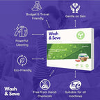 WASH & SAVE Laundry Detergent Sheets - 60 Loads / 30 Sheets | Plant-Based, Eco-Friendly, Hypoallergenic Liquidless Detergent | Perfect for Travel & Dorm - Spring Fresh