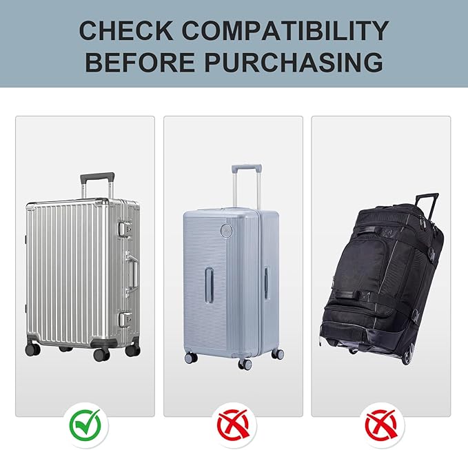 Krute Disassembly-Free Suitcase Cover 20 inch Luggage Cover PVC Waterproof Dustproof Anti-Scratch Transparent Travel Suitcase Protectors