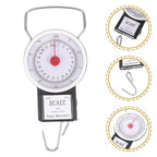 Alipis Portable Hanging Luggage Scale Digital Handheld Fishing Hook to 22 Kilograms Lightweight Travel Weighing with Backlit Display