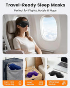 3 Pack Sleep Masks for Side Sleepers, True Blackout 3D Eye Mask for Sleeping, Zero Eye Pressure, Lash-Friendly, Adjustable Soft Eye Cover for Women Men, Travel Night Blindfold