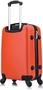InUSA ROYAL Hardside Luggage with Ergonomic Handles | Spacious Travel Suitcase with Four Spinner Wheels and Studs | 20 Inch Hardside Carry-On Spinner Luggage | Orange