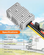 DC 12V to 48V 6A 288W Step Up Boost Converter Voltage Regulator with Low Voltage Protector