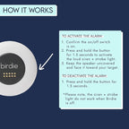 She's Birdie - The Original Personal Safety Alarm Disc for Bikes, Hikes, and Late Nights - Loud Siren, LED Light for Extra Visibility, Rechargeable, Handsfree, Lightweight, Water Resistant (Charcoal)