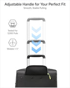 LUGGEX Carry On Luggage with Wheels, Expandable Soft Sided Rolling Suitcase with 8 Spinner Wheels & Aluminum Handle, Lightweight Travel Bag for Business Weekend Trip (UX-Core, Blue,20 Inch)