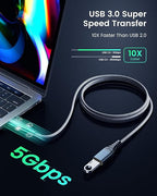 ANDTOBO 6.6FT USB Extension Cable, USB 3.0 Type A Male to Female Extender Cables High-Speed Data Transfer 5Gbps Compatible with Gamepad, Printer, Webcam, USB Keyboard, Flash Drive, Hard Drive