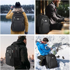 Volher 17 Inch Laptop Backpack, Business Anti Theft Slim Durable Laptops Backpack, Water Resistant College Computer Bag Gifts for Men & Women Fits 15.6 Inch Notebook-Black