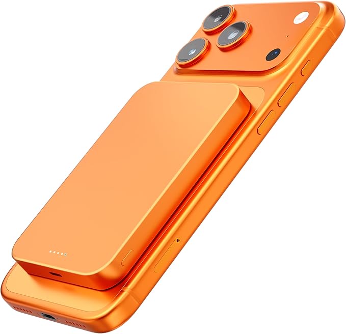Magnetic Portable Charger – Industry-First Titanium Power Bank, 10,000mAh Ultra-Slim 0.5-Inch Design, 20W Fast Charging Battery Pack for iPhone 17/16/15/14/13/12/Air Series