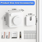 2 Pack Retractable Clothesline Indoor & Outdoor, 16.2 Ft Non-Sagging Stainless Steel Laundry Washing Line with Wall Mounted Heavy Duty Design, Space-Saving Clothing Drying Rack (White)