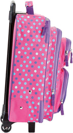 Lillian Vernon Personalized Kids Suitcases for Girls, 5-Pocket 3-D Butterfly Design Rolling Luggage Set, Customizable Travel Carrier on Wheels