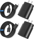 Super Fast Charger Type C, 25W USB C Wall Charger Fast Charging for Samsung Galaxy S26 Ultra/S26/S26+/S25 Ultra/S25/24 Ultra/S24/S23 Ultra/S22 Ultra with 3FT Long Android Type C Charger Cable 2Pack