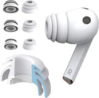 Premium Multi-Flange Eartips for Galaxy Buds3 Pro (White, Mixed(SML)) – Always Fits, Never Slips