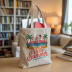 Aesthetic Canvas Tote Bag, Cute Reusable Bags for Women with Inner Pocket