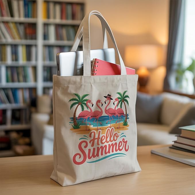 Aesthetic Canvas Tote Bag, Cute Reusable Bags for Women with Inner Pocket