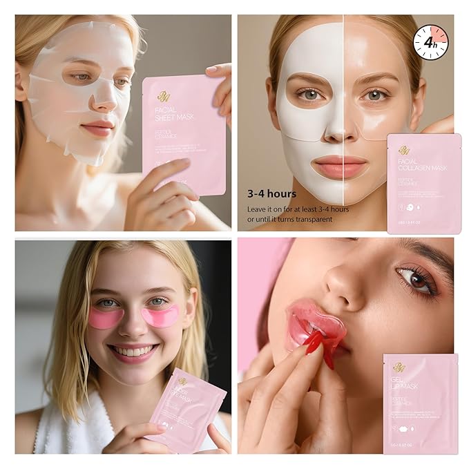 33 Pcs Mother's Day Gift for Mom, Rose Facial Skin Care Set, Bath & Body Spa Basket for Women, Beauty Care Kit, Makeup Bag, Face Serum, Christmas, Birthday, Christmas, Anniversary