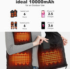 FERNIDA 10000mAh Power Bank Portable Charger USB 5V 3A Battery Pack for Heated Vest & Heated Pants & Smartphone & Heating Pad