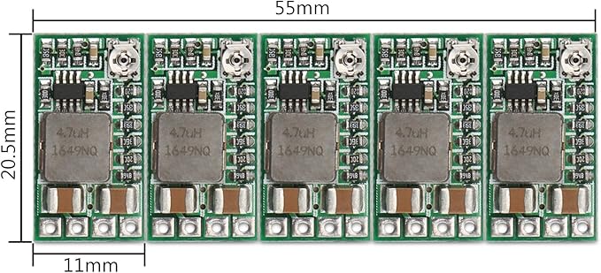 DROK 5v Regulator, 5pcs Mini Voltage Reducer DC 4.5-24V 12V 24V Step Down to 5V Buck Converter Board 3A Volt Step-Down Transformer Power Supply Module