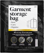 Luxury Storage Garment Bag for Men and Women Shirt, Blouse, Wool Sweater, Suit Jacket | 40 Inch + 5 Inch Gusset | Premium Hanging, Breathable, Foldable Clothes Protector and Travel Cover
