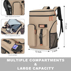 BAGPARKK Insulated Cooler Backpack,33/45 Cans Multifunctional Double Deck Leakproof Cooler Bag with Sternum Strap,Large Capacity Lightweight Travel Camping Beach Backpack