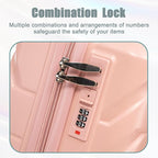 Kids Luggage Sets for Girls, 2 Piece Luggage Set, 20 Inch Rotating Wheel Suitcase with 14 Inch Cosmetic Case, Lightweight Hardshell Suitcase with 360° Spinner Wheels for Travel (Pink)