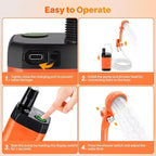 Portable Camping Shower with Heater, 6000mAh Rechargeable Portable Shower with 2000W Immersion Heater, LED Display, Heated Camping Shower for Travel, Hiking, Car, Pet