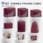 11 Set Packing Cubes for Travel, Gifts for Women Mom,Anti-Tearing Suitcase Organizer,OlarHike Vacation Essentials & Accessories for Cruise Ship
