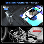 Retractable Car Charger 4 in 1, Car Charger USB C Fast Charge 84W Cigarette Lighter USB Charger, Travel Essentials Car Accessories Gifts for Men Women for iPhone 17 16 15 14 13 12 Pro Max, Samsung