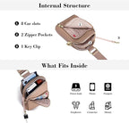 INICAT RFID Blocking Sling Bag, Anti Theft Crossbody Bag for Women, Travel Fanny Pack Style Purse, Vegan Leather