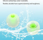 Silicone Earbud Tips - S M L, Fit Most In-Ear Earbuds (Inner Hole 3.8mm - 5.1mm), 9 Pairs