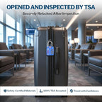 Forge Open Alert TSA Approved Luggage Locks - 3 Digit Combination, Easy Read Dials, Zinc Alloy Body - Ideal Travel Lock for Luggage, Suitcases, Bags & Toolboxes (4 Color Locks #2)