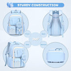 MOONBABY Girls Backpack, Kids Backpack for Girls, School bag for Primary Elementary Teenage, Middle School Students Bookbag