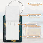 Shining Butterfly 3 Pack Luggage Tag for Suitcase, Unique Leather Travel Tags Identifiers with Privacy Name Address Labels & Durable Steel Loop for Women Men Travel