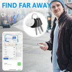 Tracker Tag 4 Packs Bluetooth Tracker, Smart Tag Locator Tracking Device, Keys Finder and Item Locator,Air Tracker Item Finders with Find My(iOS Only) Track Your Keys (White and Black, 4 Pack)