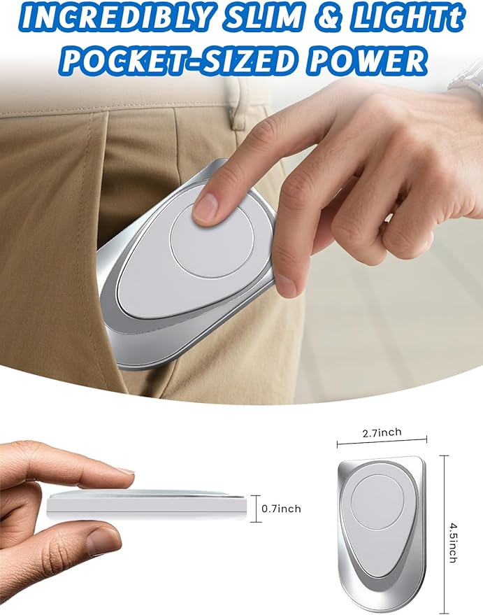 Magnetic Portable Charger, 10000mAh Wireless Power Bank USB-C Cable, MagSafe-Compatible Battery,Portable Charger Power Bank for iPhone 17/16/15/14/13/12 Series, Samsung,Android (White)