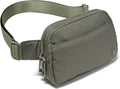 Pander Everywhere Belt Bag for Women, 5 Zipper Pockets Nylon Crossbody Fanny Pack Purse (Grey Sage).