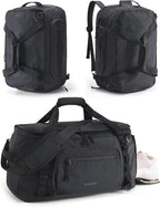 BAGSMART 4-IN-1 Gym Bag for Women Men, TSA Lightweight Duffle Bag for Travel with Shoe Compartment & Wet Pocket, 22L/30L/38L Tactical Backpack with 40oz Water Bottle Holder