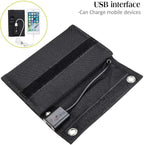 25W Portable Solar Panel Charger Output 15W 5V 1.5A 2USB, Foldable Solar Panel Charger for Laptops Phones,Mini Fans,Ipads,with a USB Extension Cable (Black)