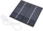 Akozon 1.2W 5V Portable Solar Panel Charger for Phones & 3.7V Batteries – Lightweight Polycrystalline Silicon Power Bank Solution
