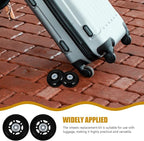 4 Sets Luggage Replacement Wheels - 2.7'' Silent Rubber Wheel Repair Set for Travel Suitcase - with Mounting Accessories Fits Most Standard Luggage Cases