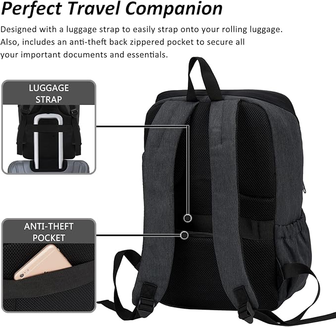 MAXTOP Laptop Backpack for Women Men College Bookbag Business Travel Backpack Anti-theft Water Resistant Computer Backpacks Fits 15.6 Inch Laptop