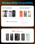 MOMAX Magnetic Power Bank 5000mAh, Ultra Slim 0.3Inch, 20W Fast Charging, Wireless Portable Charger for iPhone 17/16/15/14/13/12 Series, Magsafe Compatible(Black)