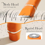 Electric Razor for Women Men - Wet Dry Shave, Waterproof Bikini Trimmer, Pubic Hair Removal Shaver with Hypoallergenic Ceramic Blades, Facial & Body Groomer, USB Recharge, Birthday Gifts - Orange